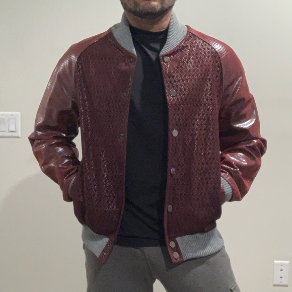 Mr. Nieves Men’s Suede Varsity Jacket - Picture 3 of 10